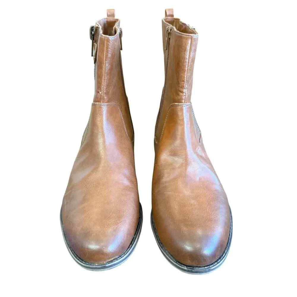Naturalizer Boots Jacklyn Size 9.5 Tan Zip Ankle